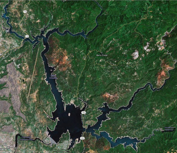 Lake Oroville Map