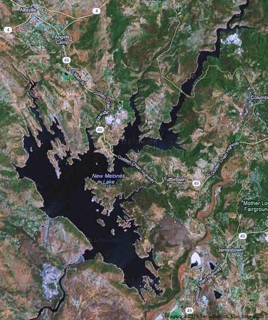 New Melones Lake Map