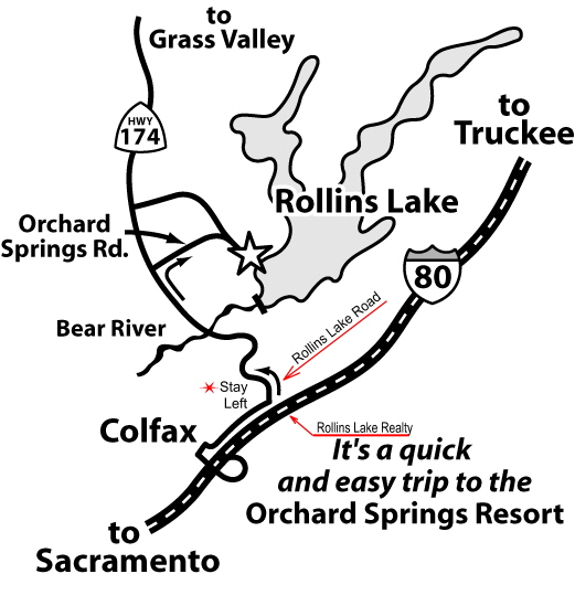 Rollins Lake Map